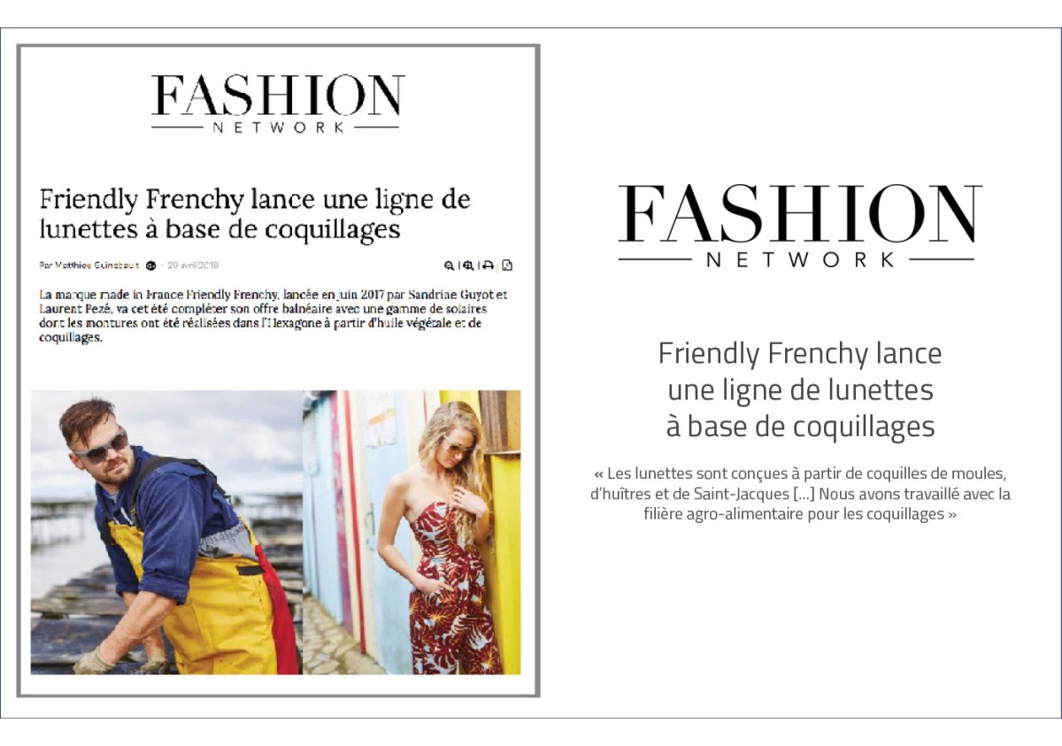 FASHION NETWORK : Friendly Frenchy lance une ligne de lunettes à base de coquillages